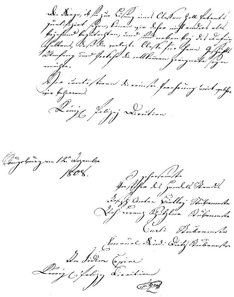 Beantragung eines Klassen-Zoll-Patents 1808