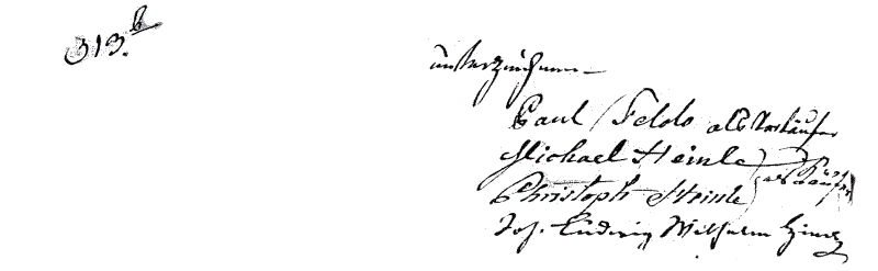 Kaufvertrag über das Stadt-Münz-Gebäude vom 14.Juli 1818 durch die Brüder Johann Christoph und Johann Michael Heinle