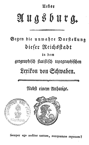 Über Augsburg ... 1791