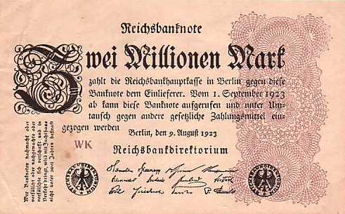 Deutsches Reich, 2 Millionen Mark von 1923