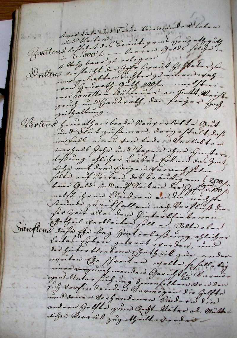 Ehevertrag 1783