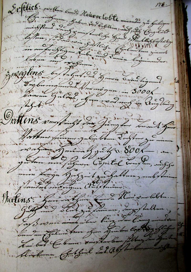 Ehevertrag 1784