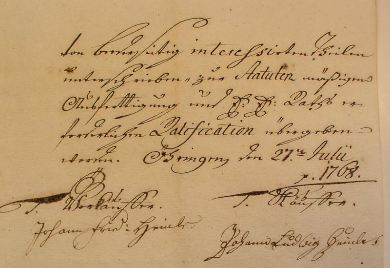 Kauf-Brief 1768