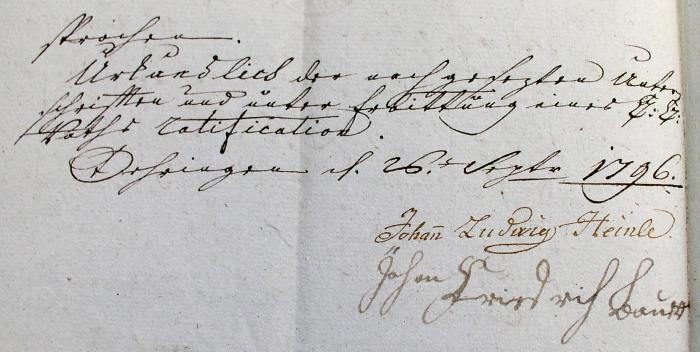 Kauf-Brief 1796