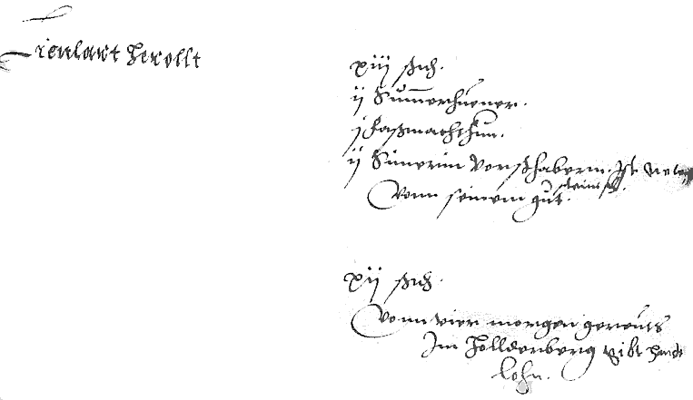 Waldenburger Lagerbuch zu Untersteinbach von 1574