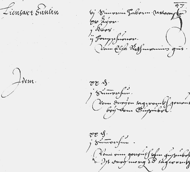 Waldenburger Lagerbuch zu Untersteinbach von 1574